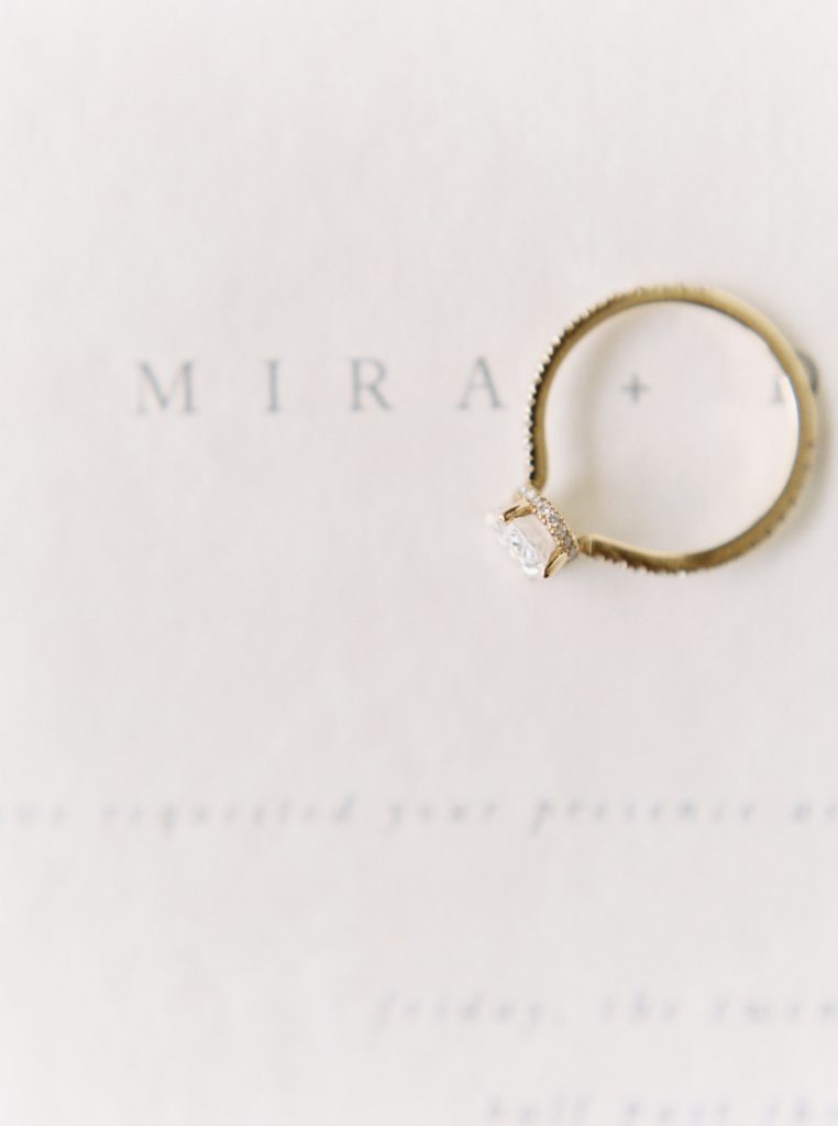 Elora Mill Wedding | Alexis Gallery Engagement Ring | Oval Cut Engagement Ring | Oval Cut Diamond Gold Engagement Ring | Flourish Calligraphy | Elora Wedding Photographer Kayla Yestal www.kaylayestal.com