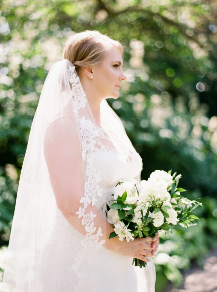 Langdon Hall Wedding | Langdon Hall Firshade Room Wedding | Cambridge Wedding Photographer Kayla Yestal | Langdon Hall First Look with Pronovias Gown | All White Wedding Bouquet