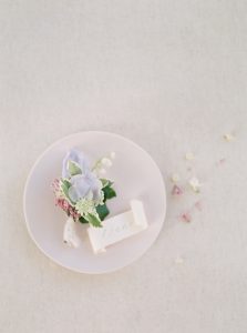 Elora Mill Wedding | Sweet Pea Wedding Boutonniere | Forever Wildfield | Wedding Floral Design | Purple Wedding Boutonniere | Flourish Calligraphy | Elora Wedding Photographer Kayla Yestal www.kaylayestal.com