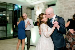 Elora Mill Wedding photographed by Elora wedding photographer Kayla Yestal | Ontario Fine Art Wedding Photographer | Wedding Reception Dancing Photos | Elora Mill Irvine Room