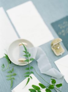 French Blue Calligraphy Invitation Suite | Dusty Blue Wedding Inspiration | Woodland Weddings Niagara | Flourish Calligraphy | Vivian Lyttle Events | Niagara Wedding Photographer Kayla Yestal www.kaylayestal.com | Woodland Weddings Niagara Wedding Venue