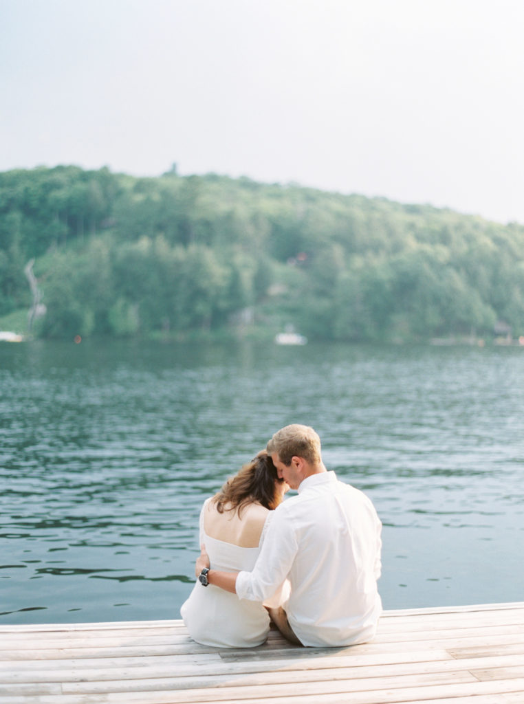 Lake of Bays Engagement Session | Muskoka Wedding Photographer | Shimmering Waters Vacation Rental Airbnb | Dock Engagement Session | Fine Art Wedding Photographer in Muskoka, Ontario | Kayla Yestal Photography